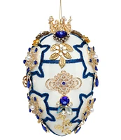 Mark Roberts Holiday Collection Faberge Chinoiserie Jewel Egg Ornament