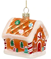 Mark Roberts Holiday Collection Gingerbread House Glass Ornament, Set of 12