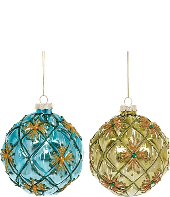 Mark Roberts Holiday Collection Glitter Harlequin Ornament, Set of 6