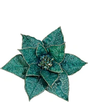 Mark Roberts Holiday Collection Glittered Poinsettia Clip