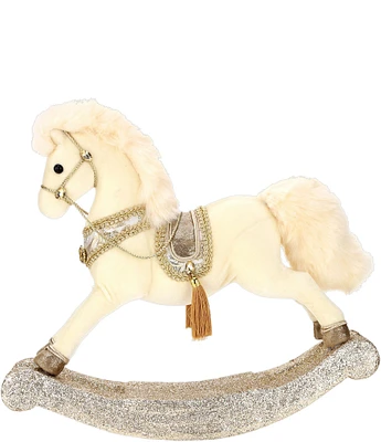 Mark Roberts Holiday Collection Golden Rocking Horse Figurine, 13#double;