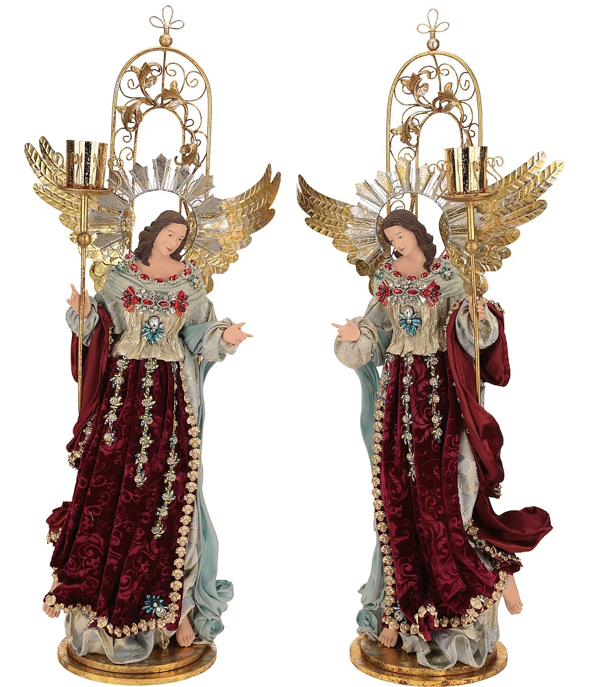 Mark Roberts Holiday Collection Grand Angel With Creche Figurine, 2 Piece Set