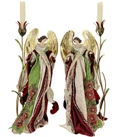 Mark Roberts Holiday Collection Guardian Angel Candle Holder Set, Set of 2