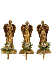 Mark Roberts Holiday Collection Jeweled Angel Stocking Holder, Assortment of 3