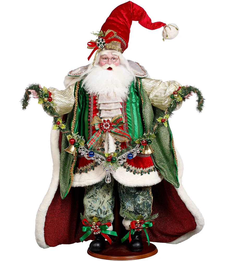 Mark Roberts Holiday Collection Jewels and Gem Santa Wood Stand Figurine, 35#double;