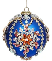 Mark Roberts Holiday Collection King's Jewel Blue Ball Glass Ornament