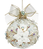 Mark Roberts Holiday Collection King's Jewel Ivory Pearl Ball Ornament