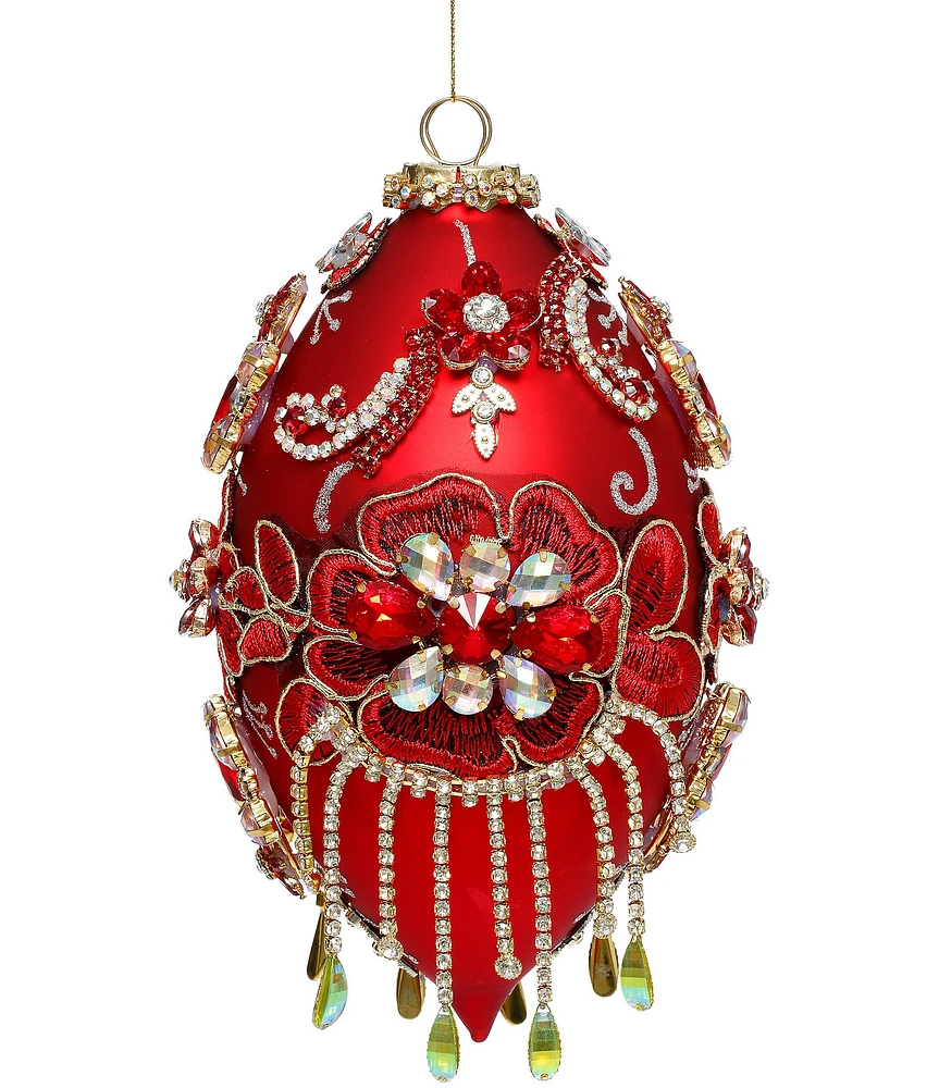 Mark Roberts Holiday Collection King's Jewel Red Finial Glass Ornament