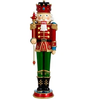 Mark Roberts Holiday Collection LED Lighting 26.5 Inch Nutcracker with Staff Decor