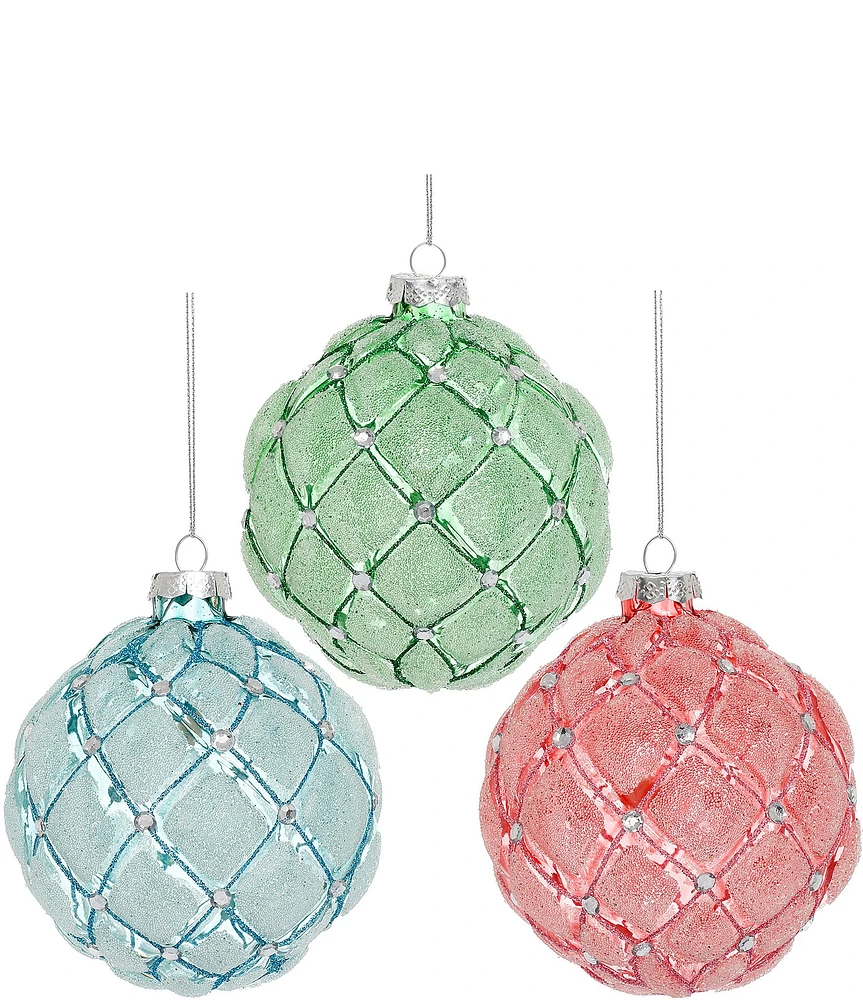 Mark Roberts Holiday Collection Pastel Harlequin Assorted Ornament, Set of 6