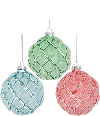 Mark Roberts Holiday Collection Pastel Harlequin Assorted Ornament, Set of 6