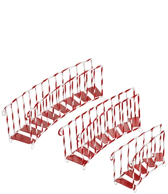 Mark Roberts Holiday Collection Red and White Grand Christmas Staircase Figurine Set, Set of 6