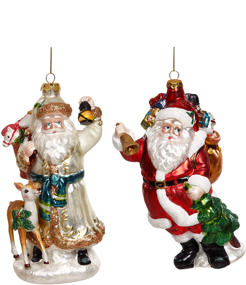 Mark Roberts Holiday Collection Santa's Magic Assorted Glass Ornament, Set of 6