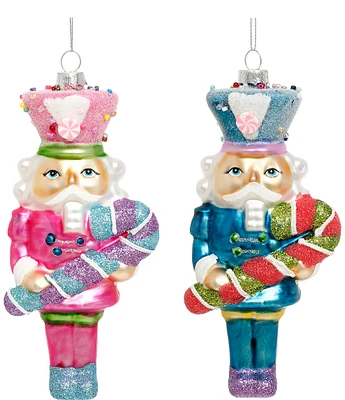 Mark Roberts Holiday Collection Shiny Nutcracker Candy Cane Ornament, Set of 12