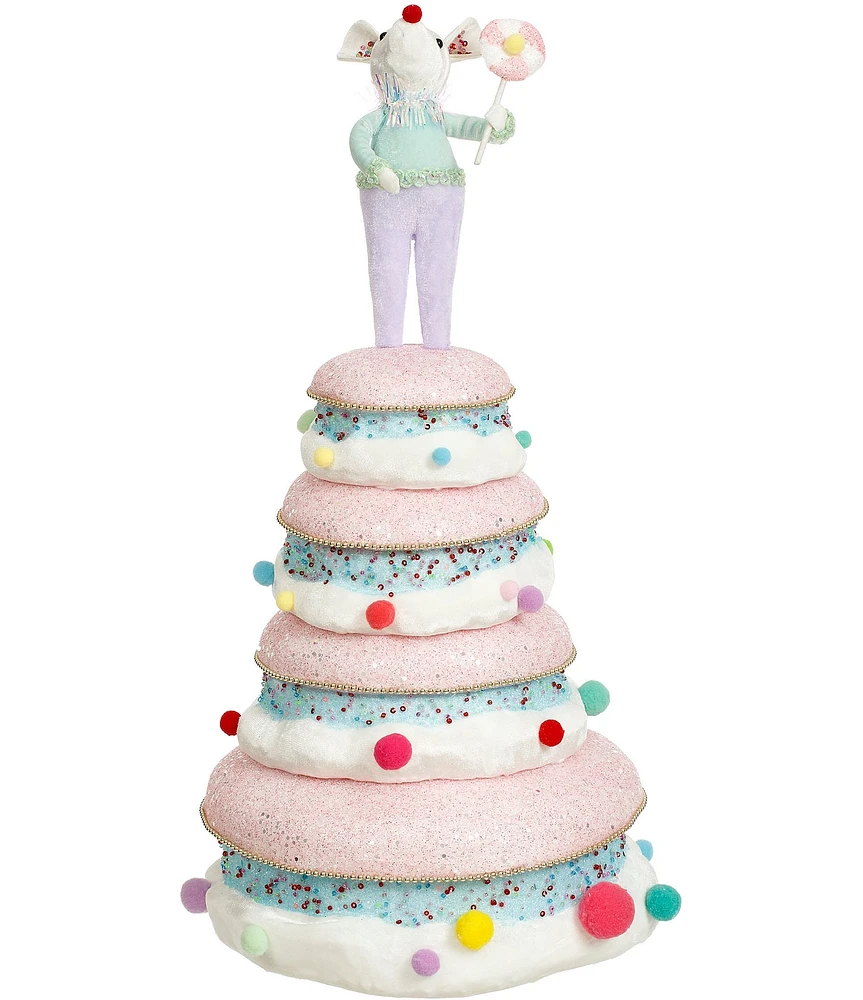 Mark Roberts Holiday Collection Stacked Cake With Mouse Figurine