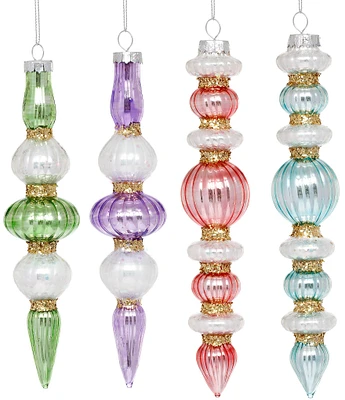 Mark Roberts Holiday Collection Swirl Slim Finial Ornament, Set of 12