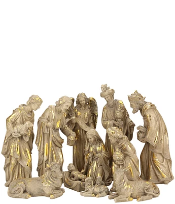 Mark Roberts Holiday Collection Vintage Nativity Scene Figurine Set, Set of 12