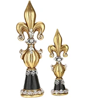 Mark Roberts Jeweled Fleur De Lis Finials, Set of 2