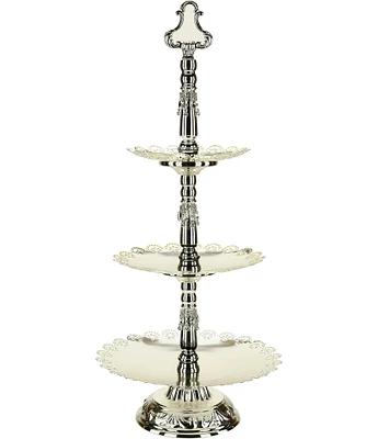 Mark Roberts Jeweled Silver 3-Tier Tray