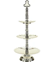 Mark Roberts Jeweled Silver 3-Tier Tray