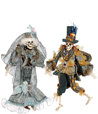 Mark Roberts Sassy Skeleton Small Assorted Figurines, Set of 2