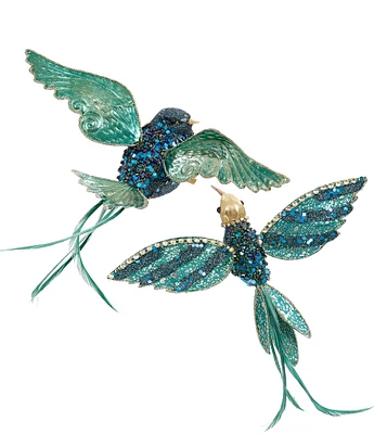 Mark Roberts Sparkling Birds, 2-3 Inches Set of 12