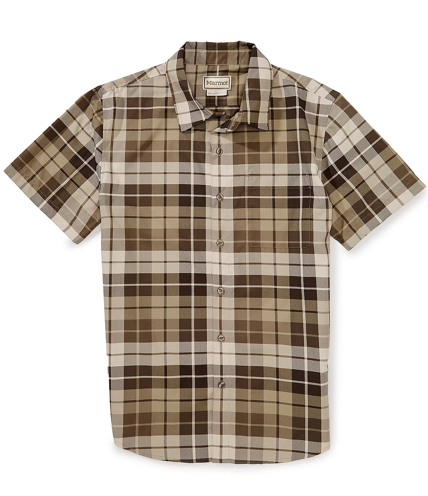 Marmot Air Exchange SolarShield Novelty Plaid Short Sleeve Woven Shirt