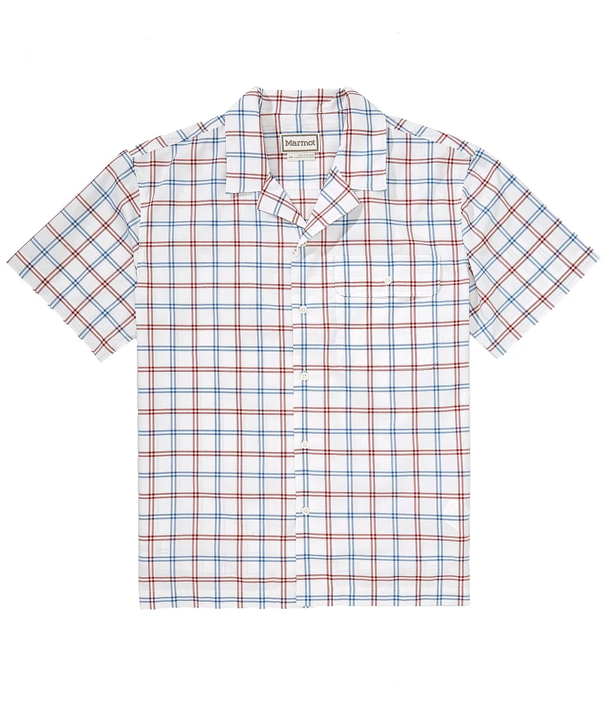 Marmot AirExchange SolarShield Camp Novelty Windowpane Short Sleeve Woven Camp Shirt