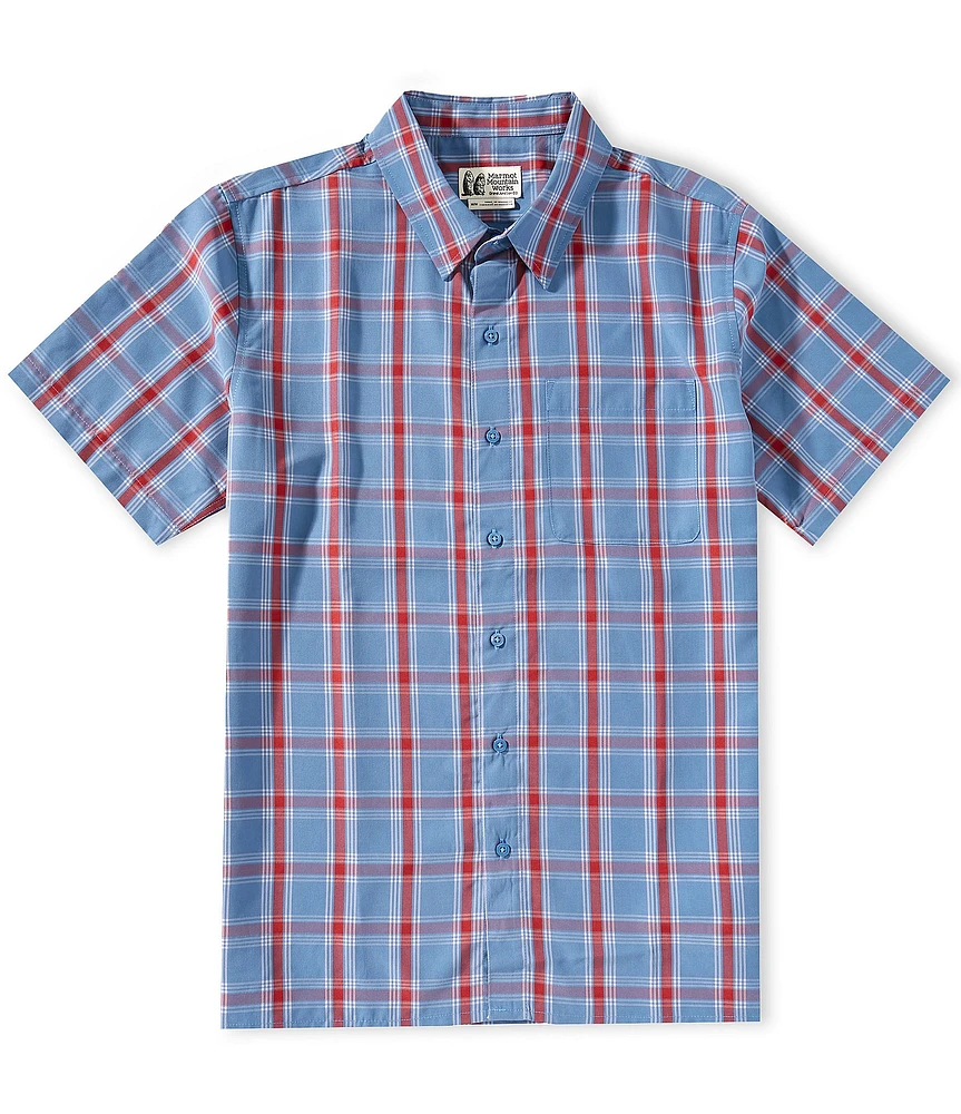 Marmot Eldridge Plaid Check Short Sleeve Woven Shirt