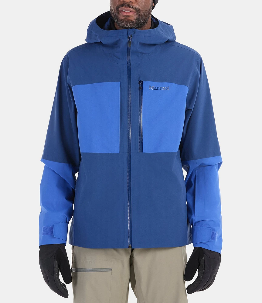 Marmot Long Sleeve Refuge Color Block Hooded Ski Jacket