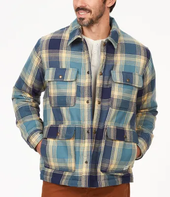 Marmot Ridgefield Plaid Faux-Sherpa Flannel Shirt Jacket