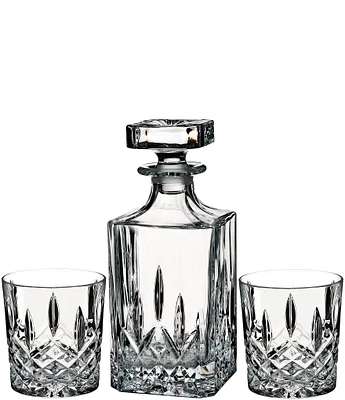 Marquis by Waterford Markham Crystalline Square Decanter & Double Old Fashioned Bar Set