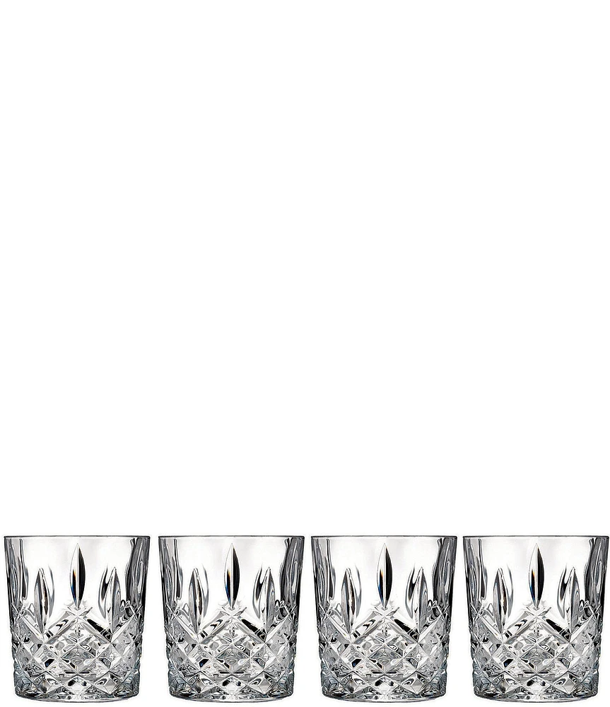 Marquis by Waterford Markham 4-Piece Traditional Crystal Double Old Fashioned Glass Set