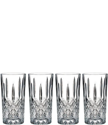 Marquis by Waterford Markham 4-Piece Traditional Crystal Highball Glass Set