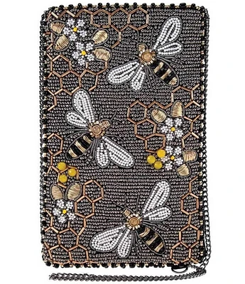 Mary Frances Bee Awesome Beaded Crossbody Phone Bag