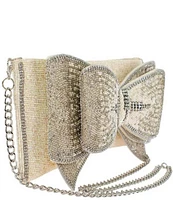 Mary Frances Fancy Bow Beaded Crossbody Clutch