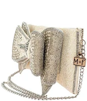 Mary Frances Fancy Bow Beaded Crossbody Clutch