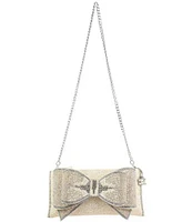 Mary Frances Fancy Bow Beaded Crossbody Clutch