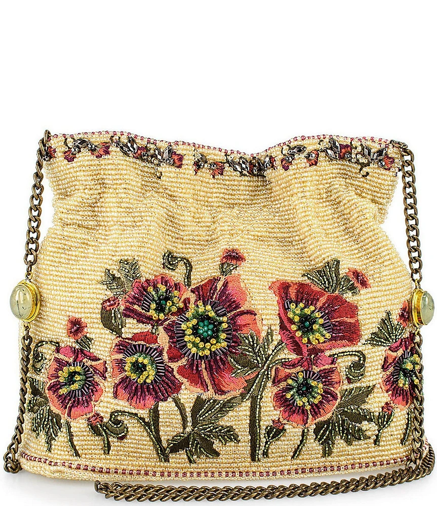 Mary Frances In the Wild Beaded Crossbody Bucket Bag