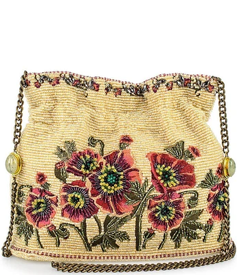 Mary Frances In the Wild Beaded Crossbody Bucket Bag