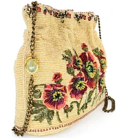 Mary Frances In the Wild Beaded Crossbody Bucket Bag