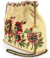 Mary Frances In the Wild Beaded Crossbody Bucket Bag