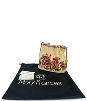 Mary Frances In the Wild Beaded Crossbody Bucket Bag