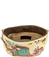 Mary Frances Line Dance Beaded Floral Cowboy Boots Fringe Crossbody Bag