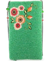 Mary Frances Poppy Field Beaded Crossbody Phone Bag
