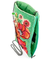 Mary Frances Poppy Field Beaded Crossbody Phone Bag