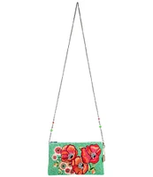 Mary Frances Poppy Field Beaded Crossbody Phone Bag