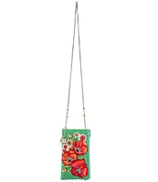 Mary Frances Poppy Field Beaded Crossbody Phone Bag