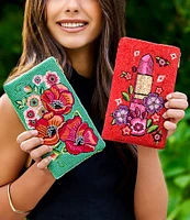 Mary Frances Poppy Field Beaded Crossbody Phone Bag