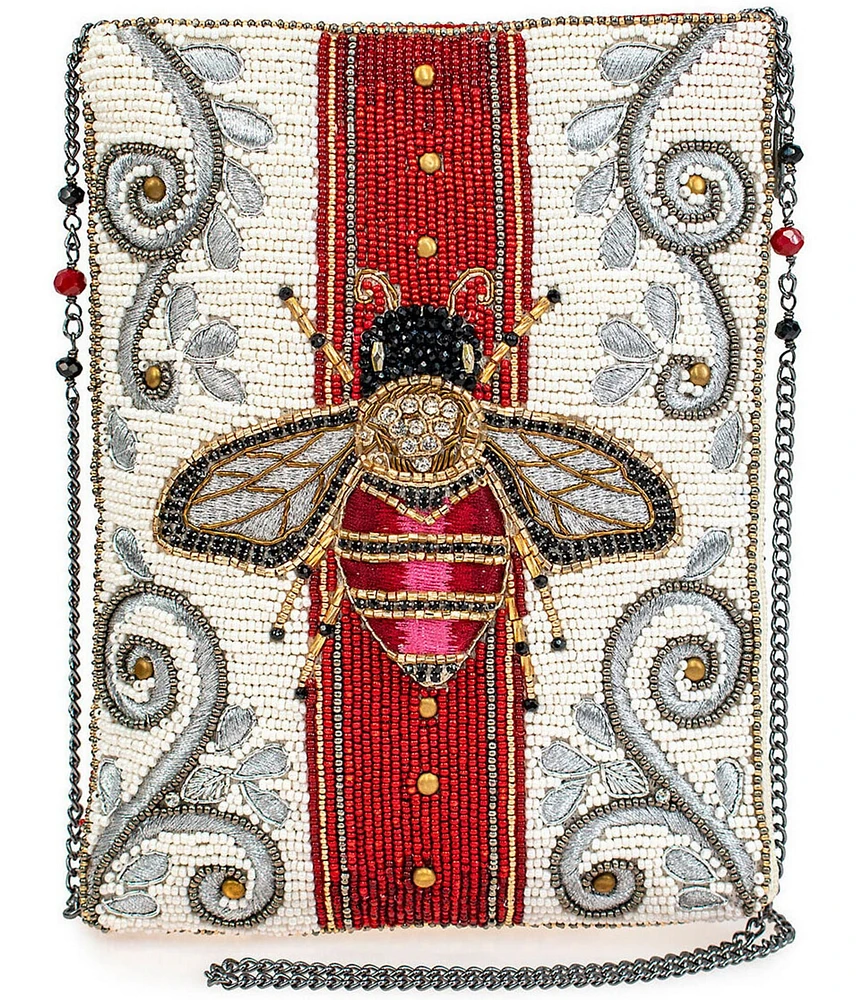 Mary Frances Royal Bee Mini Beaded Crossbody Bag